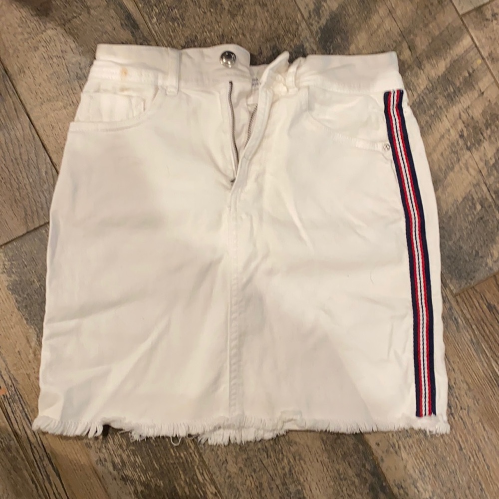 Zara basic denim skirt